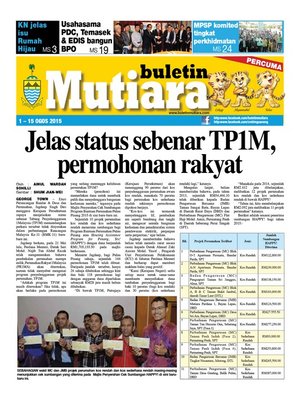 cover image of Buletin Mutiara 1-15 Aug 2015